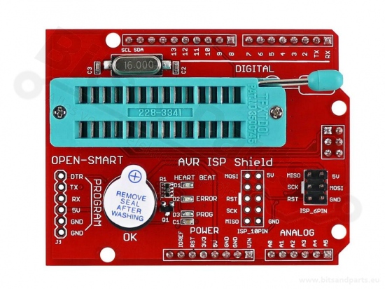AVRISP Shield voor Arduino met buzzer